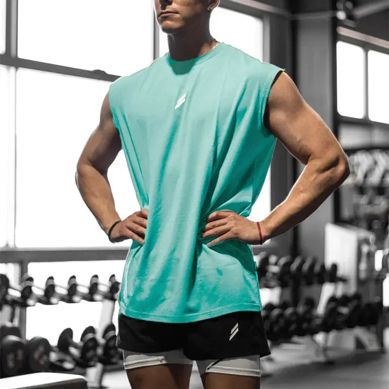 Mens Sleeveless T Shirt Quick Drying Breathable Mesh Tank Top For Gym Fitness Bodybuilding Basketball Summer Workout