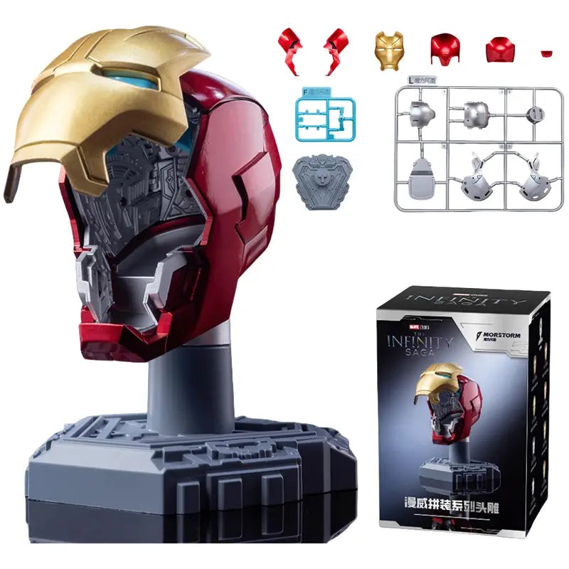 Original Iron Man Helmet Mask 9 Styles War Machine MK16 MK42 MK85 Tony Stark Diy Model Action Figure Assembled Gift