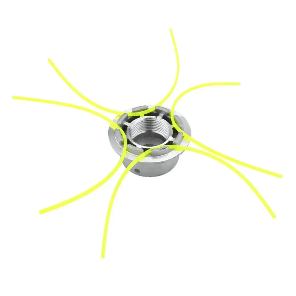 Universal Aluminum Grass Trimmer Head With 4 Lines Nylon Thread For Lawn Mower Silver