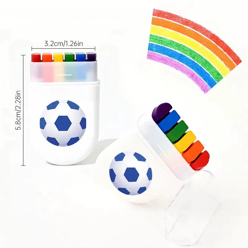 2 Pcs Rainbow Crayon Paint Color Set Oil Pastel Accessories For Birthday Party Christmas Halloween Gift