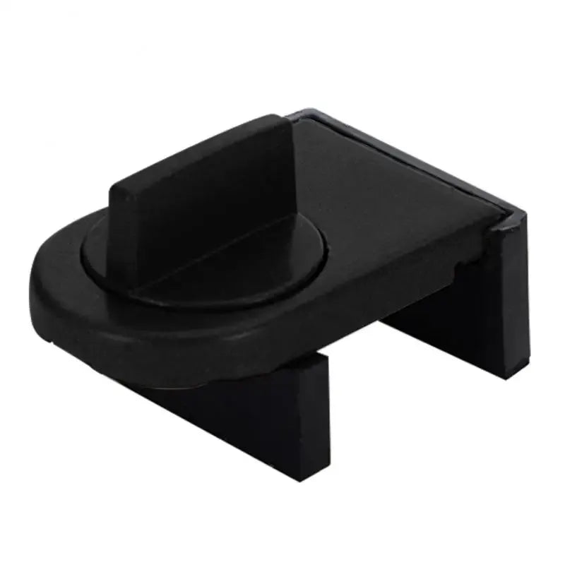 Window safety lock, black sliding lock for home windows, compact anti-theft stopper
