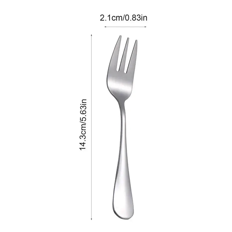 Elegant Set of 6 Stainless Steel Fruit Forks and Dessert Forks for Entertaining Guests