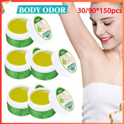 Simples Market natural plant-extract underarm deodorant cream, yellow gel in green jars, 5-pack
