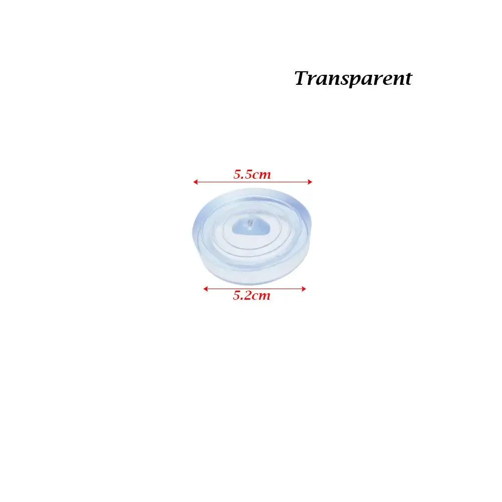Simples Market transparent round sink drain plug stopper, leakage-proof bathroom/kitchen use, 5.5 cm outer diameter.