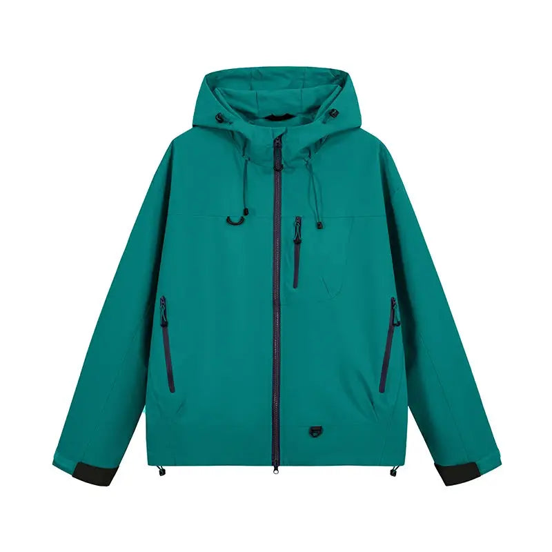 Unisex Hiking Jacket Waterproof Windproof Autumn Hooded Coat For Outdoor Activities Camping Fishing Climbing