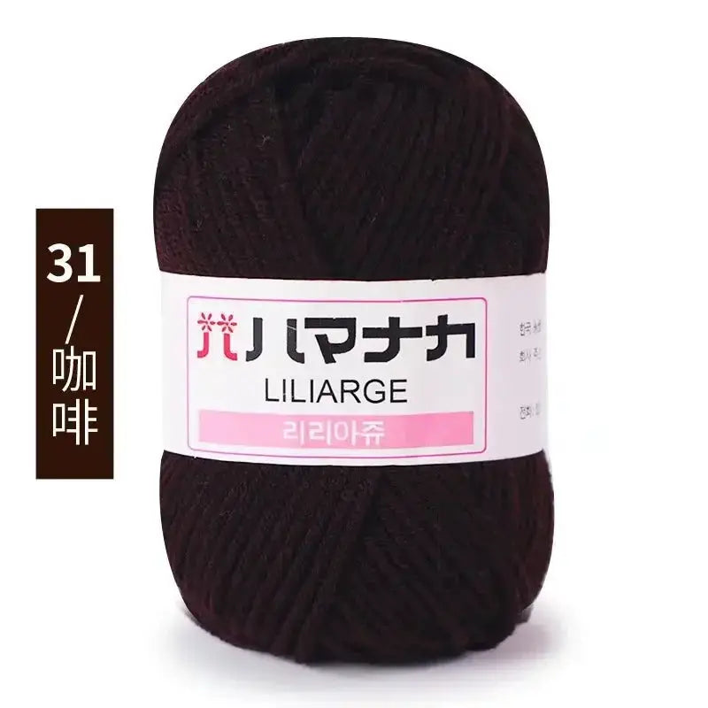 Milk Sweet Soft Cotton Baby Yarn Bamboo Blend Velvet Thick Wool For Hand Knitting And Crochet DIY Sweaters