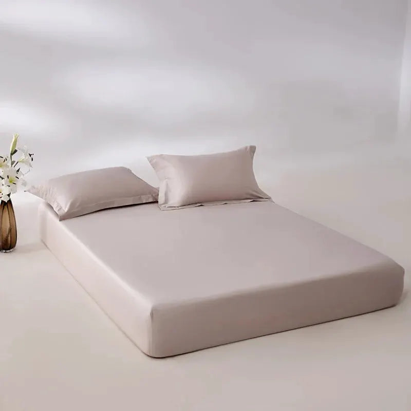 Simples Market 100% Egyptian cotton fitted sheet with elastic edges, 800TC, beige for 140/160/200 cm beds