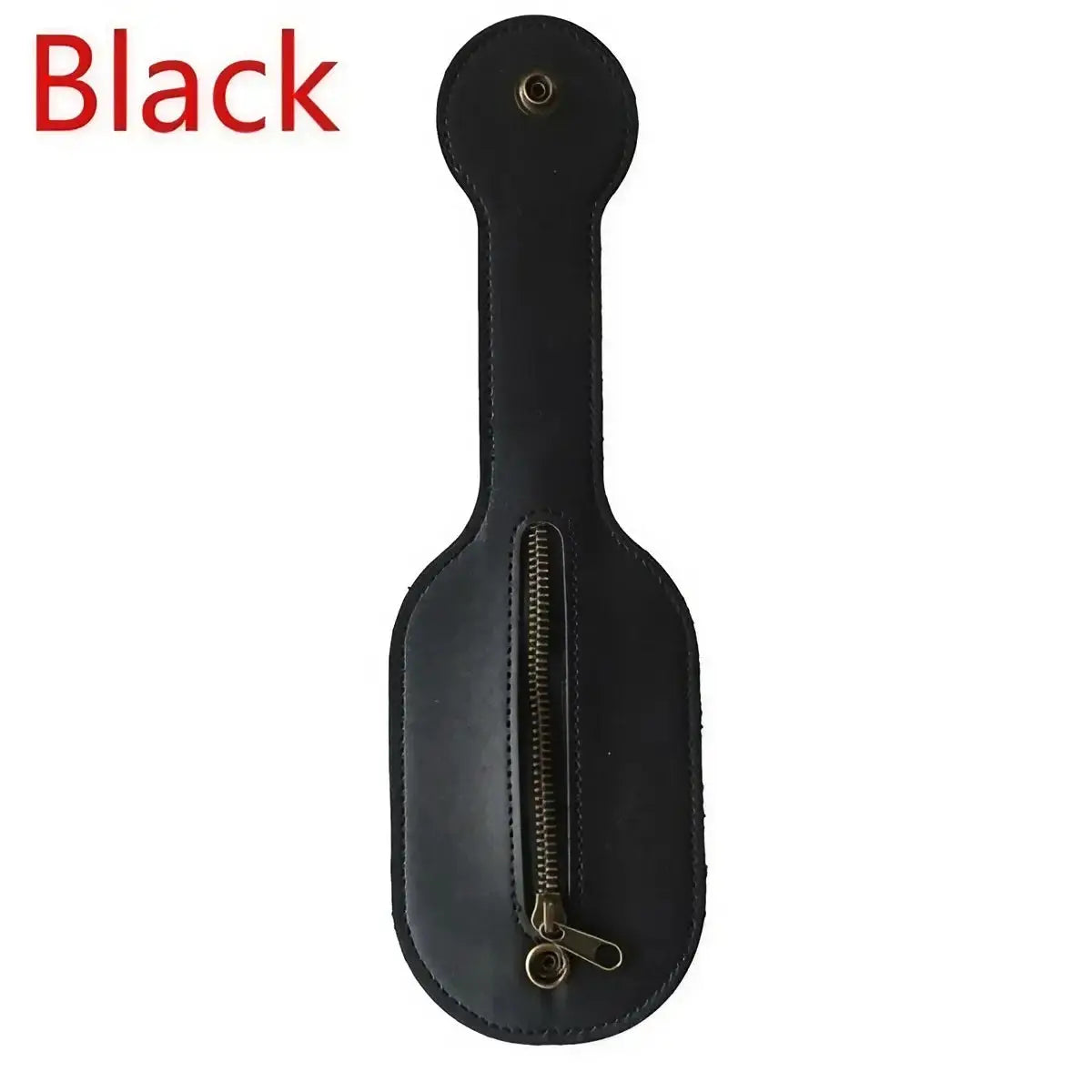 KISMIS New Vintage leather coin purse wallet with vertical zipper pocket, black, Simples Market