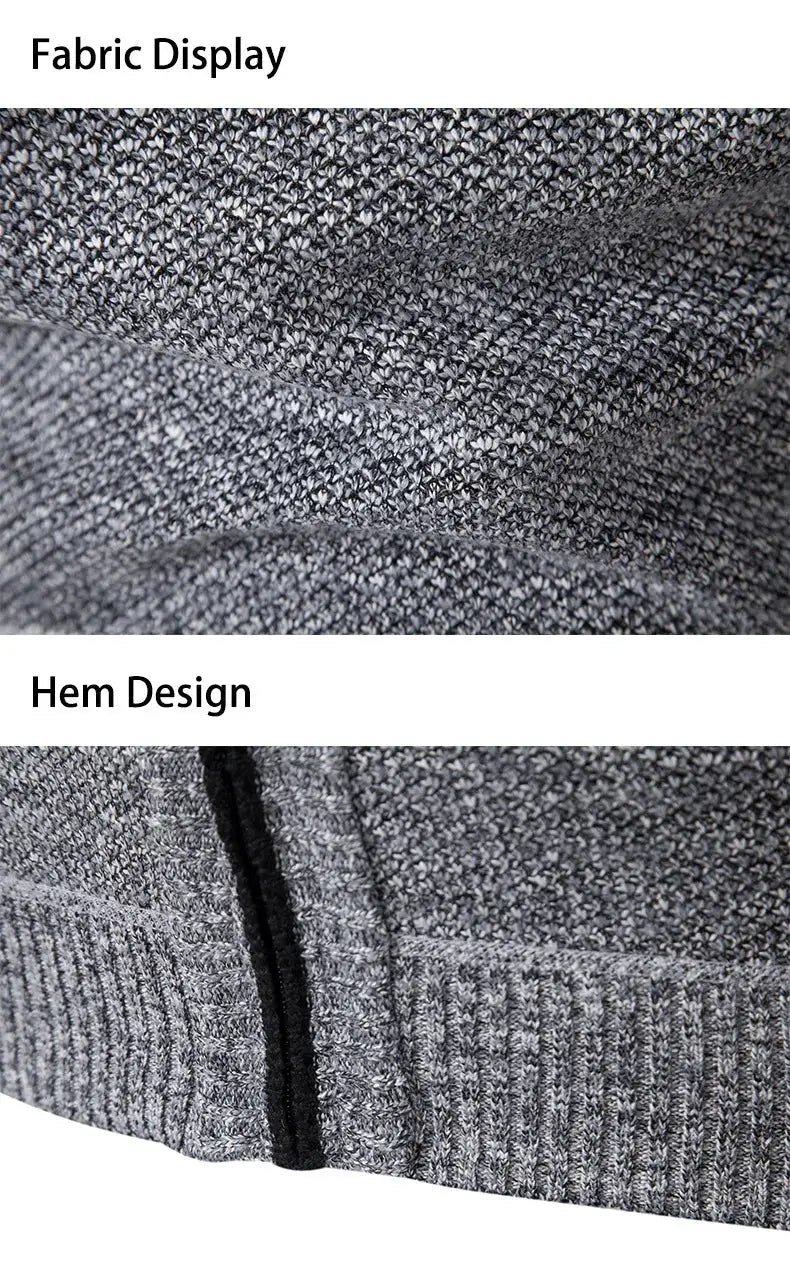 Simples Market men's knitted sleeveless sweater vest; grey heather knit with zipper and ribbed hem