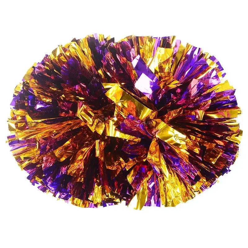 Large Cheerleading Pom Poms With Handle Cheer Balls Big Gold Silver Red Yellow Blue For Women And Kids Accessories