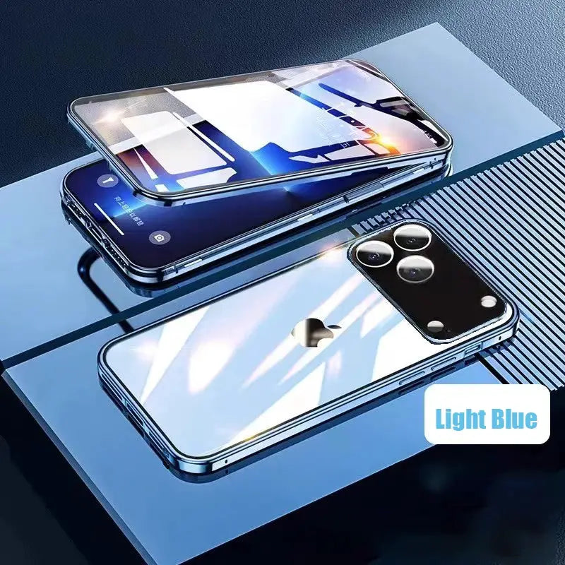 NovaShield Pro Magnetic Glass Case for iPhone 17 Pro Max, 17 Pro, Air, and 17 Pro 360 Degree Full Protection