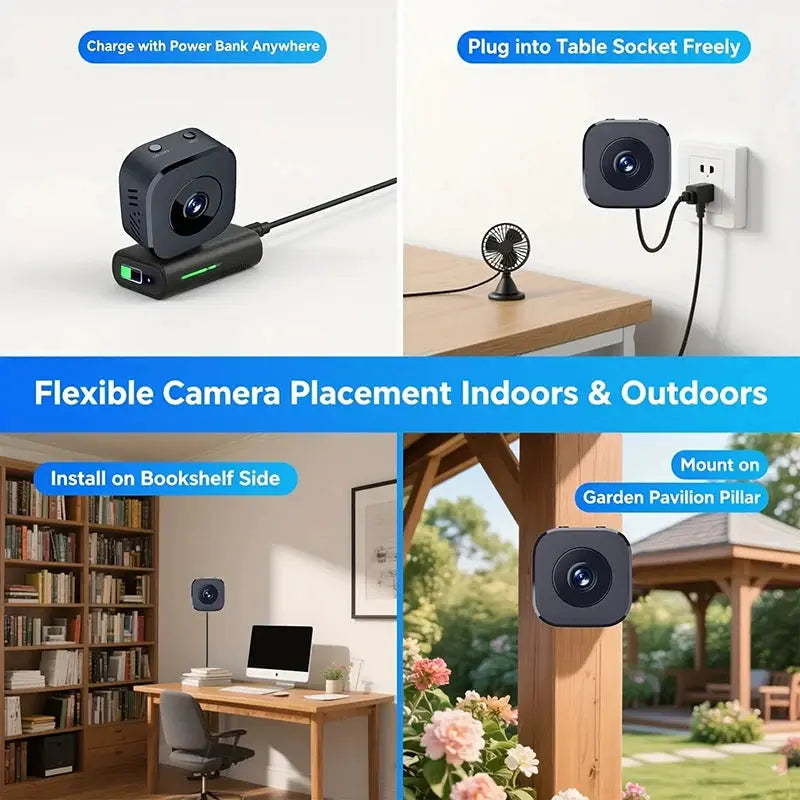 Mini Security Camera Pro 4K Full HD WiFi Surveillance With 2 Way Audio Motion Detection Infrared Night Vision