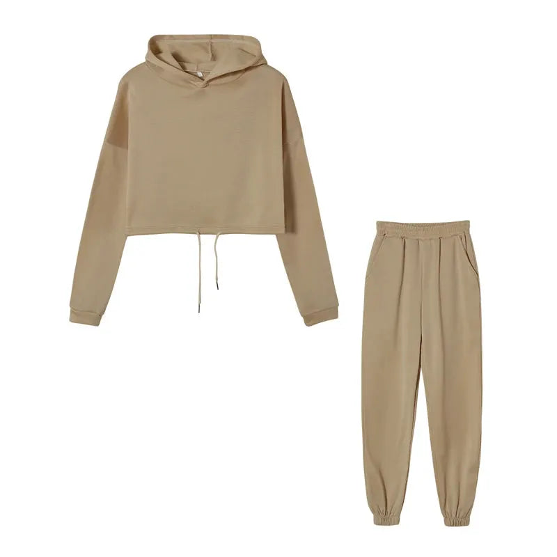 Fashion Trend Womens Long Sleeve Sports Casual Two Piece Set Lightweight Knit Blend With Stretch For Comfort