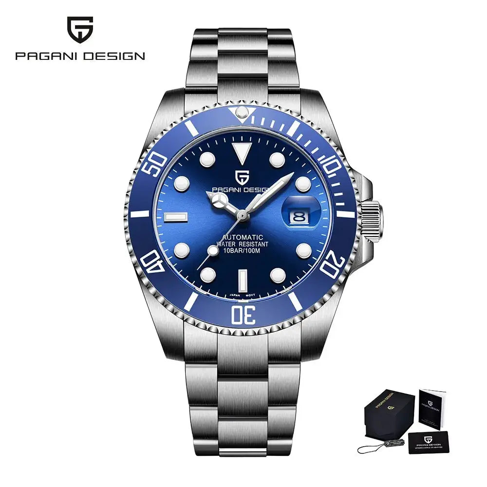 PAGANI DESIGN 2026 Mens Automatic Mechanical Watch 40mm Stainless Steel Waterproof Miyota 8215 Relogio