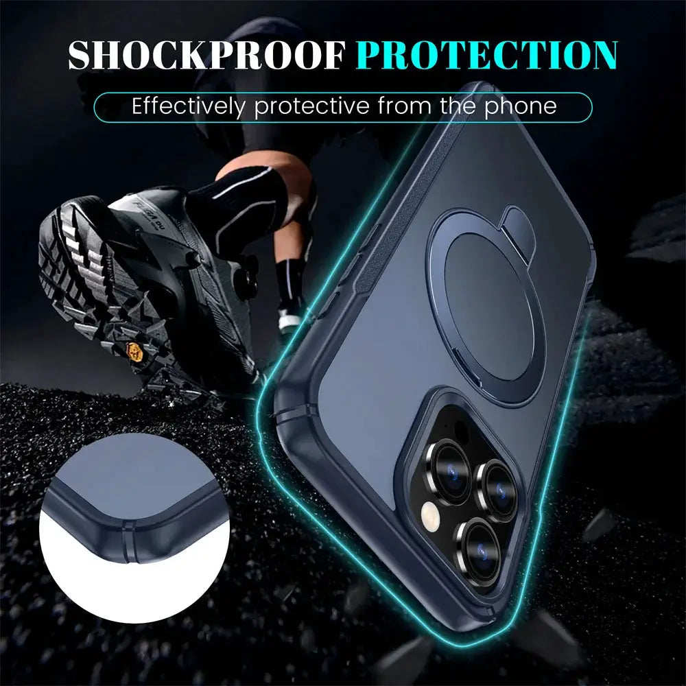 NovaGuard MagSafe Fold Magnetic Stand Case For IPhone 11 Through 17 Pro Max Anti Slip Bumper And Wireless Charging