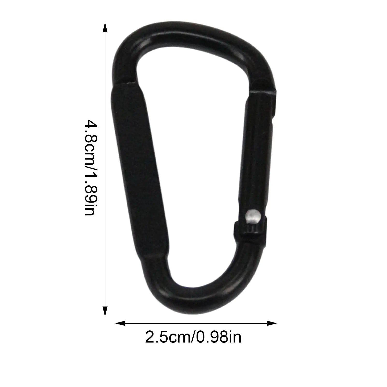 Double clip carabiner black with 360° swivel for backpack and outdoor use