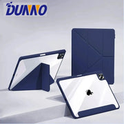 NovaGuard iPad Pro Case for 11 and 12.9 Inch Crystal Clear Back with Pencil Holder and TPU Protection
