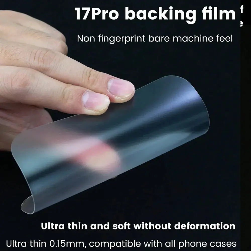 NNBILI 2pc lens base + matte PET back film set for iPhone 17 Pro/Pro Max by Simples Market; ultra-thin 0.15mm