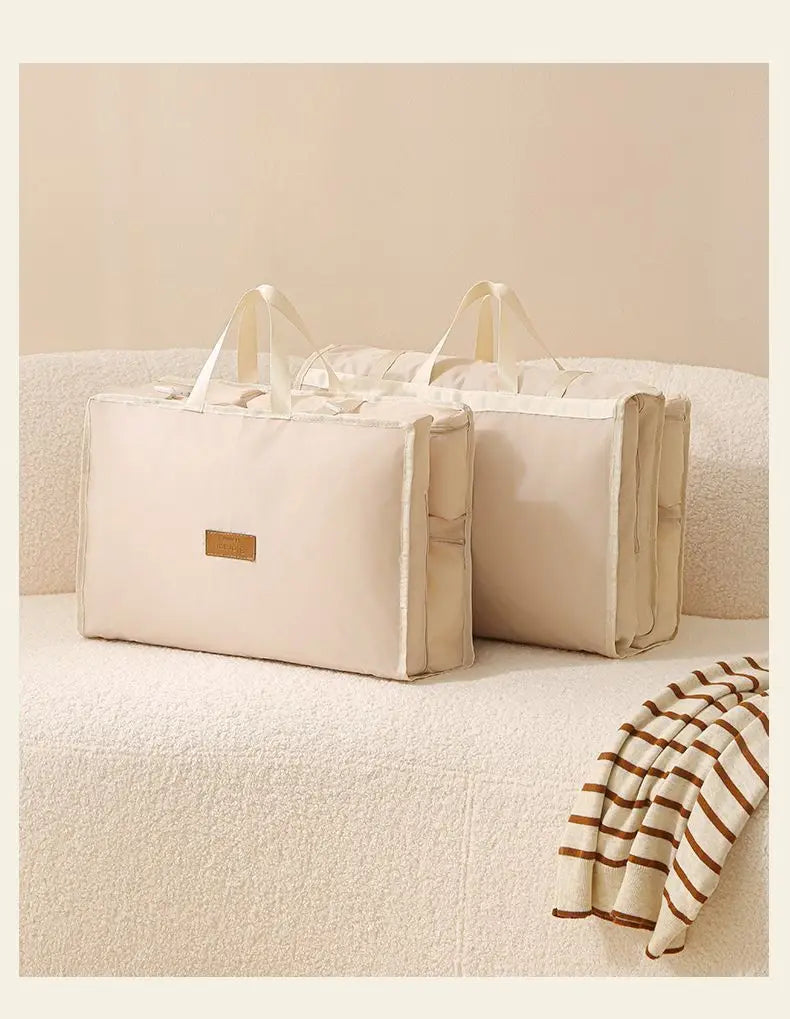 Business travel storage hanging bag set (2 bags) by Simples Market, beige, foldable