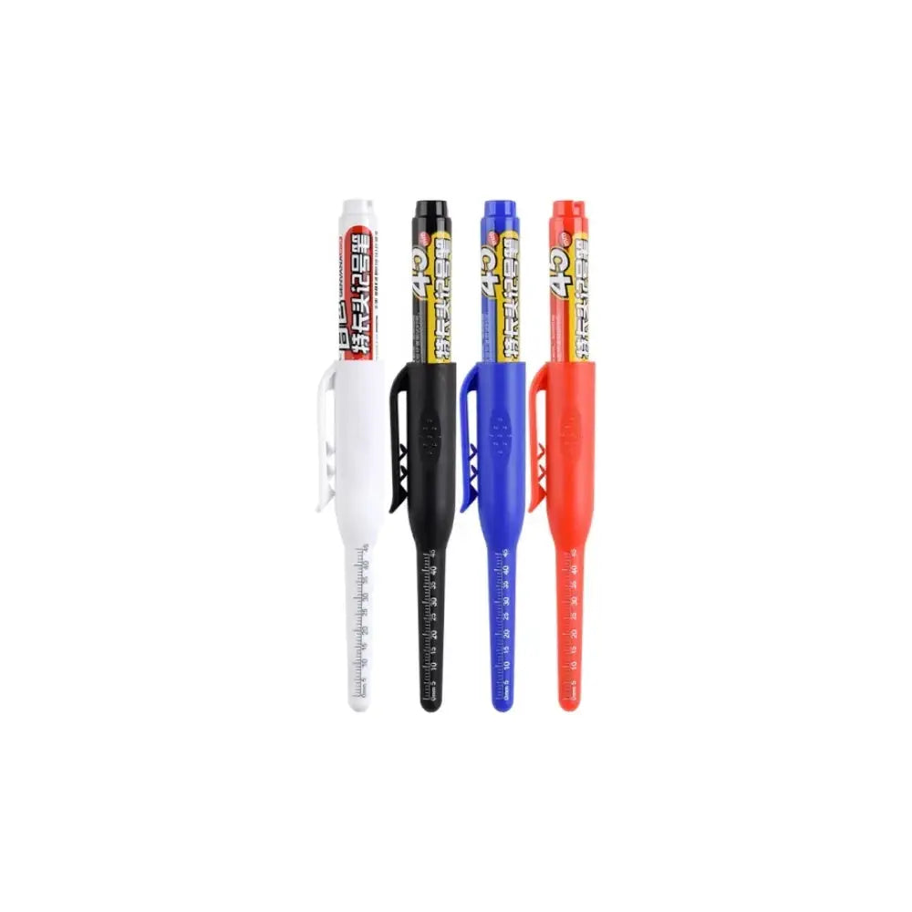 45mm Waterproof Long Head Marker Pen for Deep Hole Marking Tile Carpentry Woodworking Multi Purpose Ink Black Blue Red