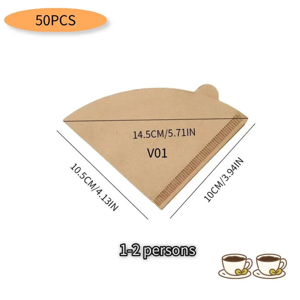 U-Shaped Disposable Coffee Filter Paper Bags Eco Friendly Hourglass Design For Optimal Coffee Extraction