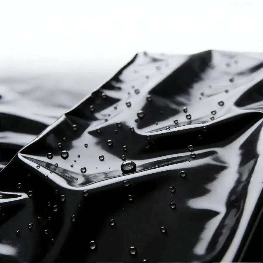 Bed cover mattress protector, waterproof black PVC, easy-clean surface