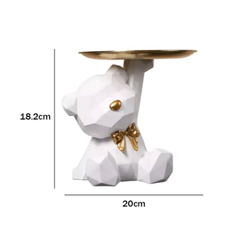 Kawaii Geometric Butterfly Bear Tray Desktop Organizer For Living Room Home Decor And Small Item Storage