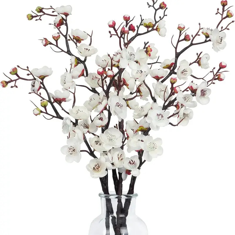 1Pc Artificial Plum Blossom And Peach Branch Silk Flowers For Home Wedding Party Decor And Wreaths