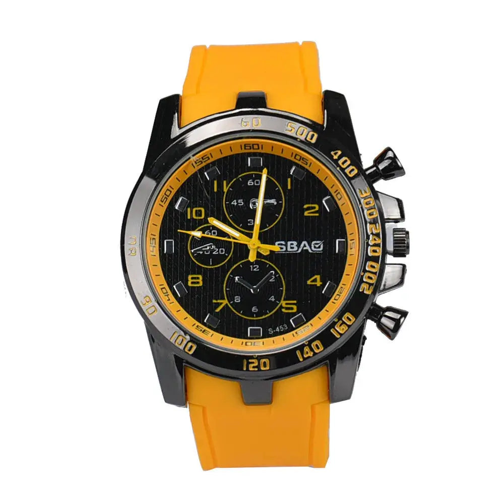 Luxury Brand Quartz Watch For Men With Silicone Strap Military Style 30ATM Waterproof Alloy Case Precision Timekeeping
