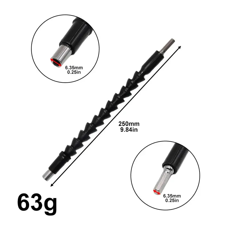 200 To 300mm Hexagonal Handle Soft Shaft Extension For Hand Drill And Electric Screwdriver With Universal Joint