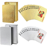 Premium Waterproof Gold Plastic Playing Cards for Outdoor Parties and Family Game Nights