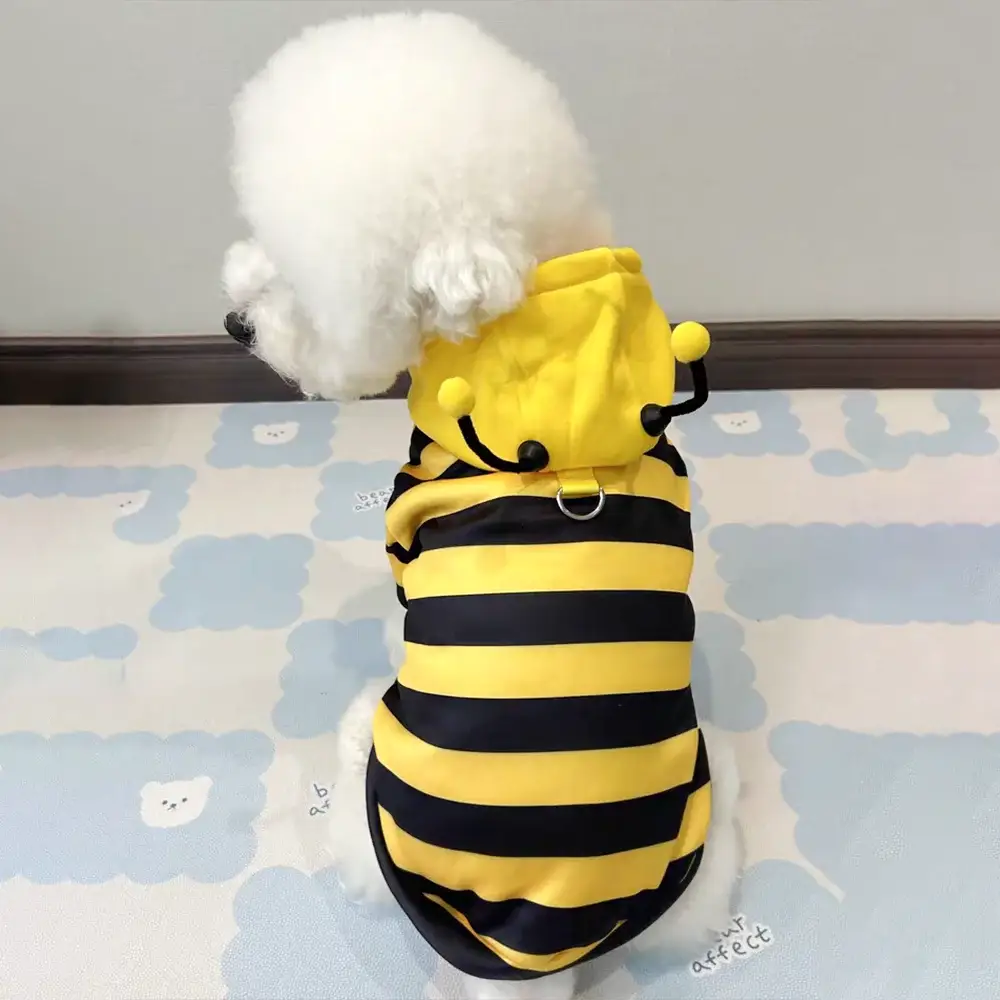 Bee Pet Puppy Coat And Cat Cosplay Outfit For Small To Medium Dogs And Cats Halloween Holiday Hoodie Costume