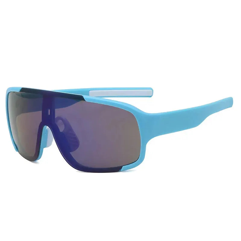 Y2K Style Cycling Sunglasses Windproof Unisex Road Riding Sports Glasses With Retro Reflective Lenses