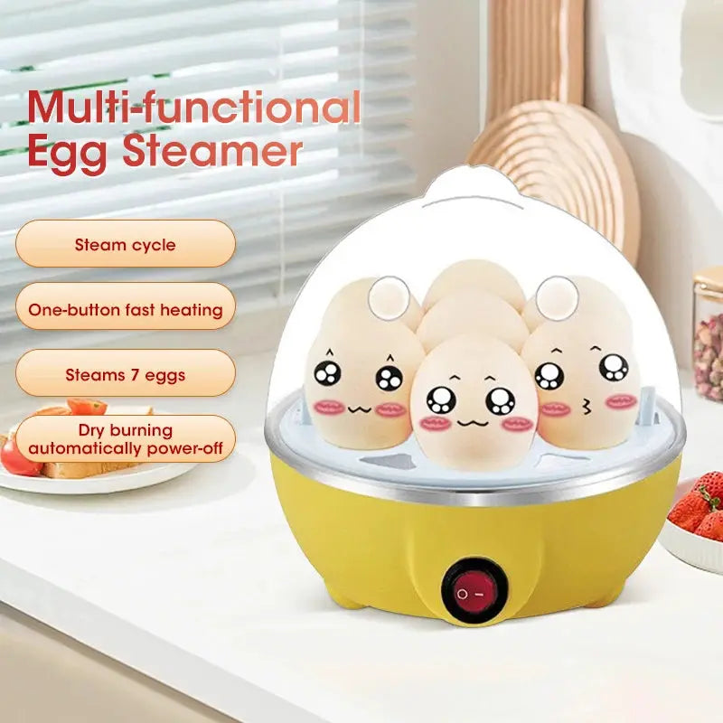 NOCCLILI Egg Cooker Automatic Power Off 7 Or More Eggs Capacity Multi Function Steamed Egg Custard Boiled Egg Machine