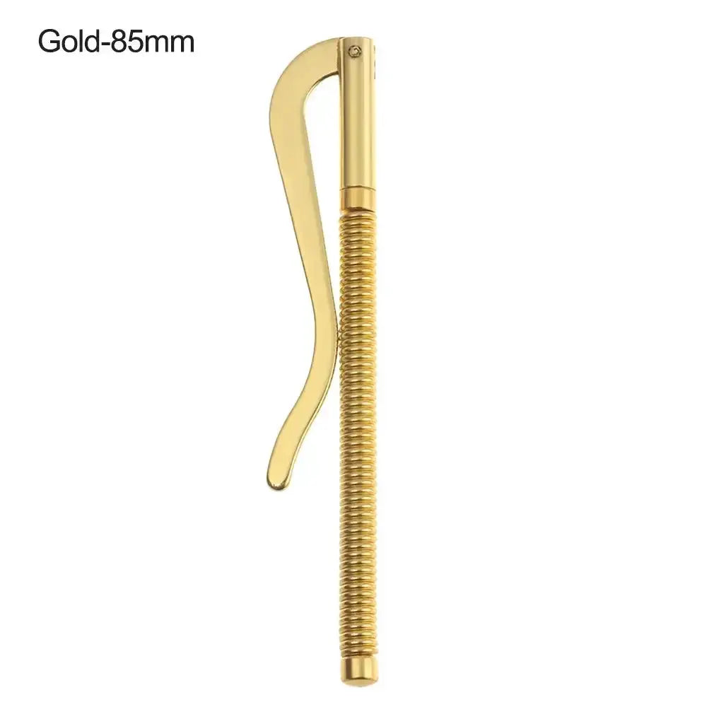 Gold 85mm metal money clip wallet replacement part with spring clamp for men and women and textured coil design