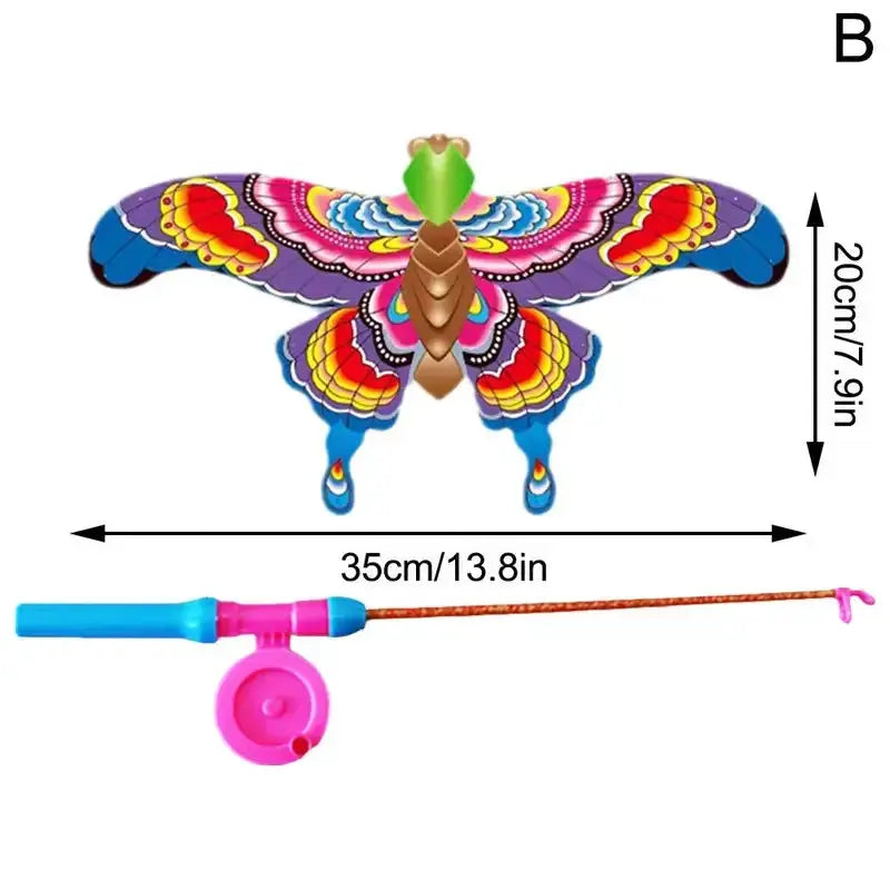 Cartoon Eagle Kids Foldable Mini Plastic Toy Outdoor Flying Kite For Fun And Active Play
