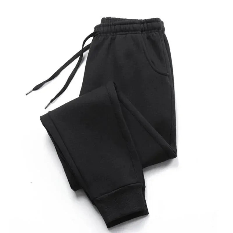 Men's black fleece joggers by Simples Market with drawstring waist