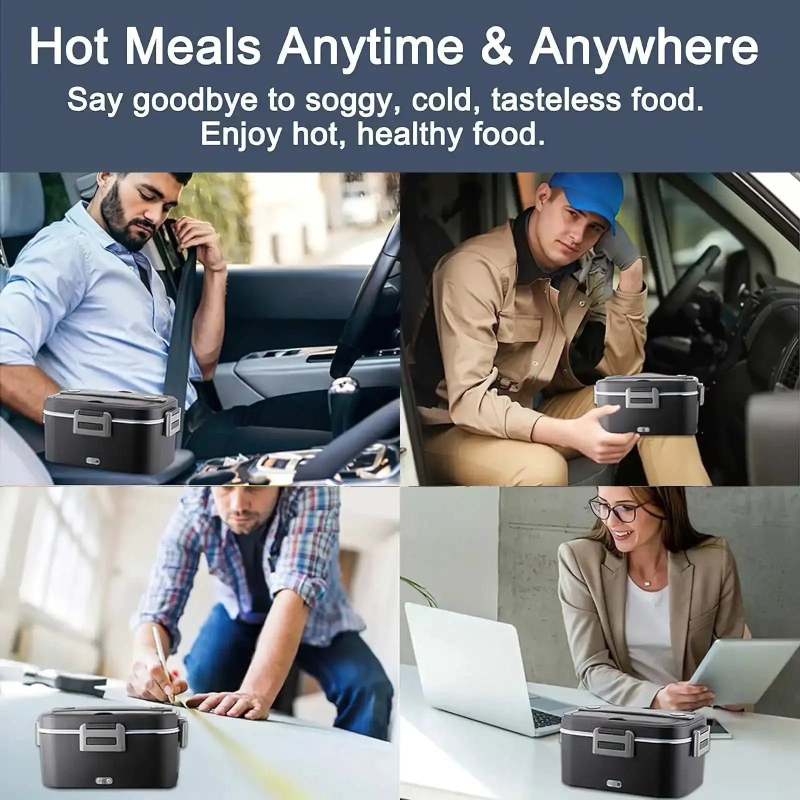 Homefish 1.8L Electric Lunch Box 75W Fast Heating Car And AC Heating Travel Office Home Use Gift With Insulated Handbag