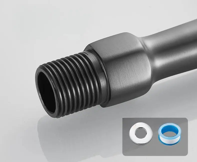 Simples Market washing machine faucet connector, copper finish with threaded male end and washer kit