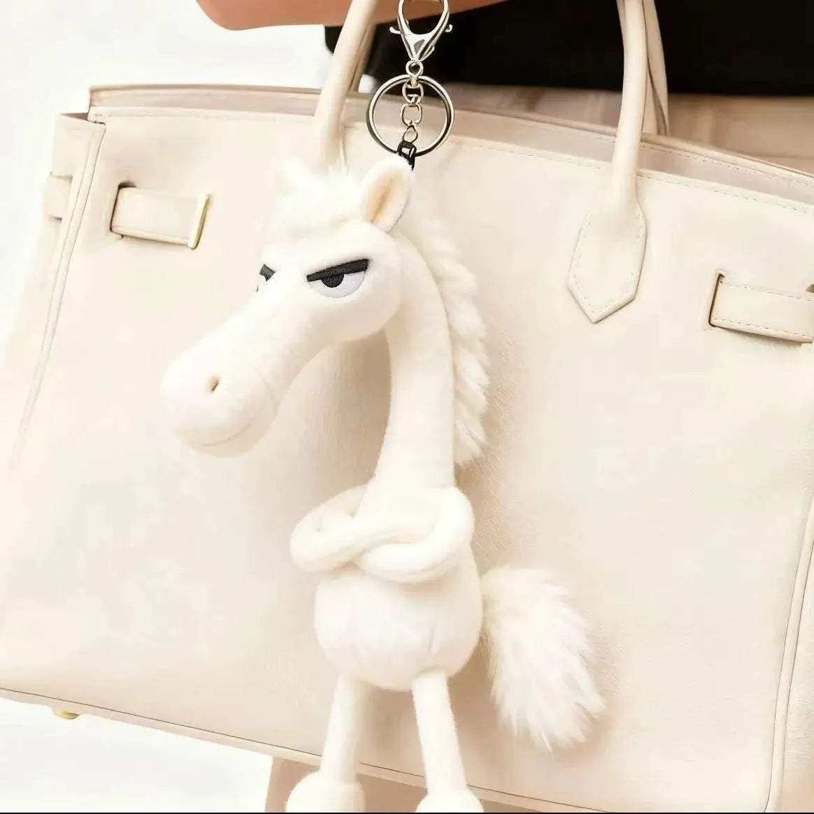 Plush Arrogance Pony Keychain For Women Bag Pendant Decor Cute Plush Horse Car Keychain Party Gift Accessory