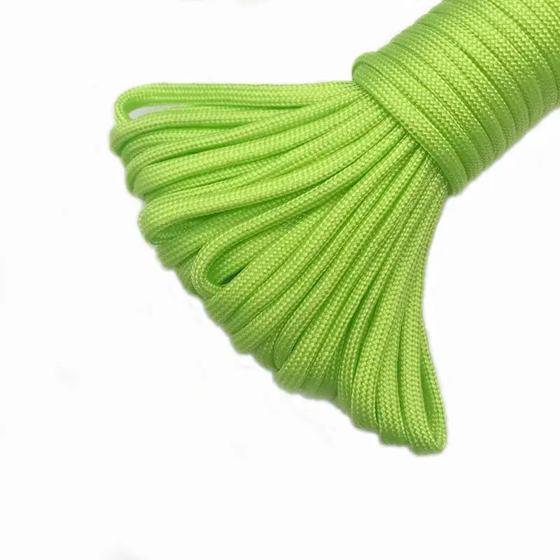 Paracord 550 green 4mm, 7-strand core camping rope bundle by Simples Market