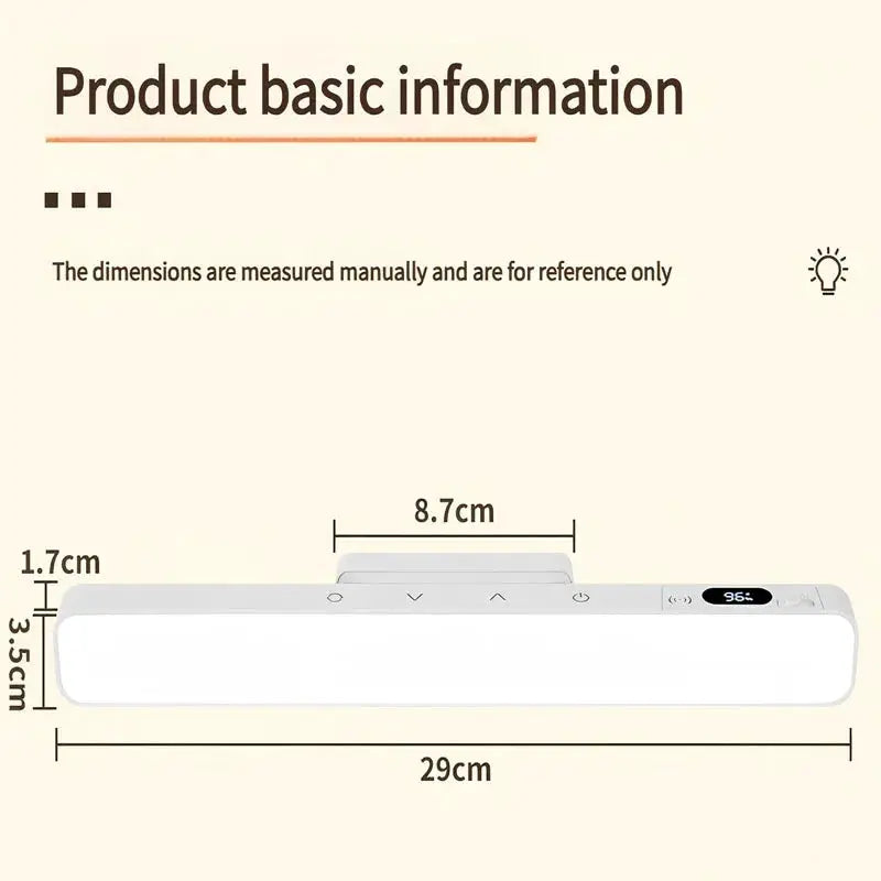 Simples Market touch table lamp, white magnetic desk lamp with built-in rechargeable battery and touch controls