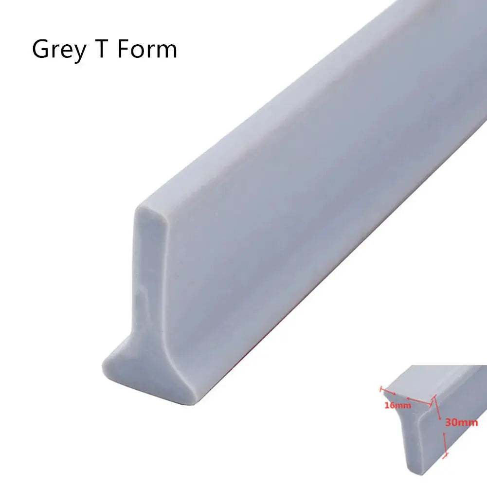 Silicone shower dam strip by Simples Market, gray, 1-3 m length