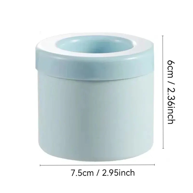 Silicone Round Ice Cube Mold And Ice Bucket Set For DIY Home Barware Refrigerator Ice Maker For Cocktails