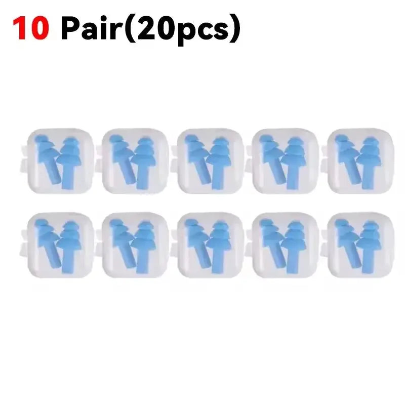 Reusable Silicone Ear Plugs For Sleeping And Swimming, Noise Cancelling, Waterproof With Box, 1 Pair