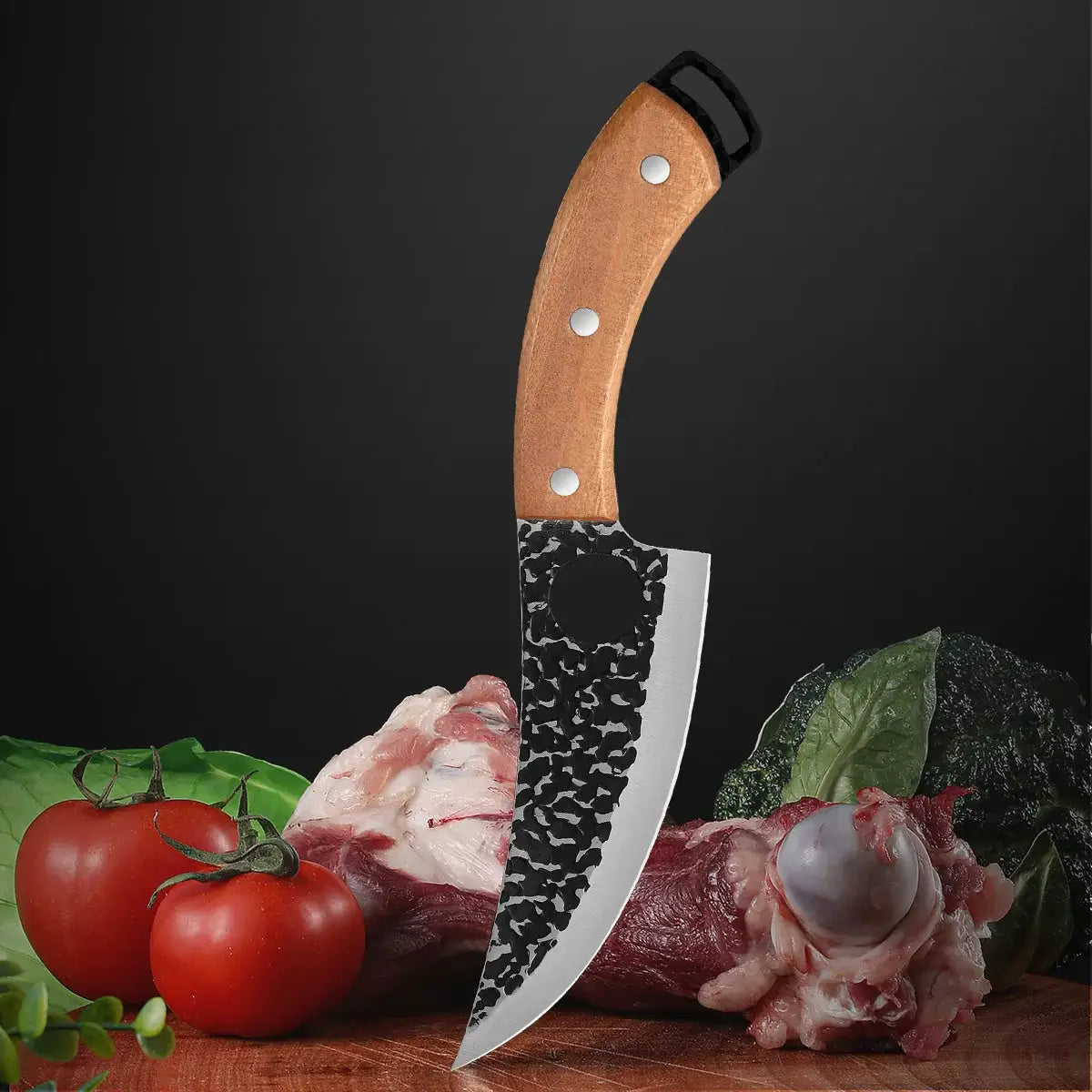 Handmade Forged Kitchen Knife Butcher Knife Boning Knife Meat Cleaver Vegetable Cutter Professional Chef Knife