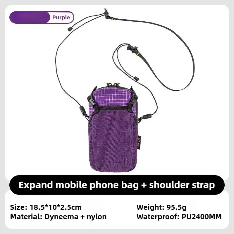 Hikeman Water Bottle Holder Bag With Phone Pocket Quick Adjust Strap Waterproof 420D Nylon For Cycling Hiking Camping