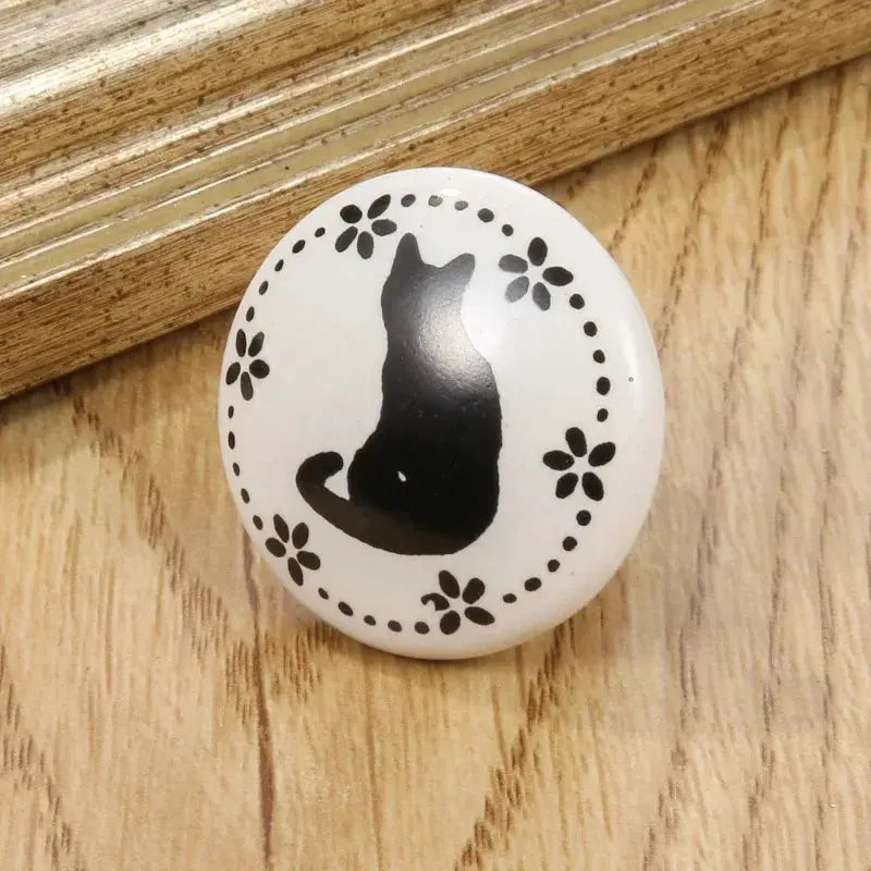 White Ceramic Door Knobs And Handles For Furniture Cabinets Cupboards With Screws Single Hole Cabinet Handles