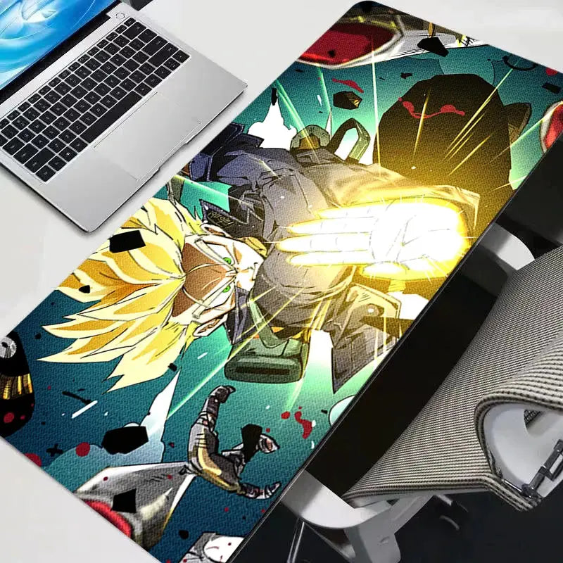 Dragon Ball Z XXL Mouse Pad Desk Mat for Gaming Keyboard Black Large Anime Carpet for LOL