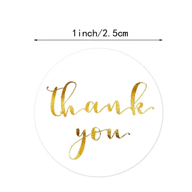 500 Pack Round Kraft Paper Thank You Stickers For Wedding Favors Gift Bags And Packaging
